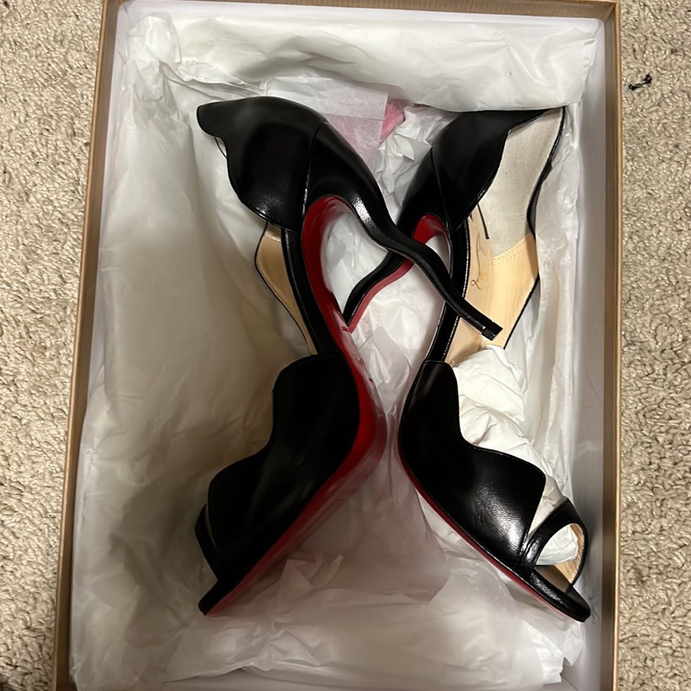 Louboutins size 38 fits like a 37...beautiful, never worn, love the details!!